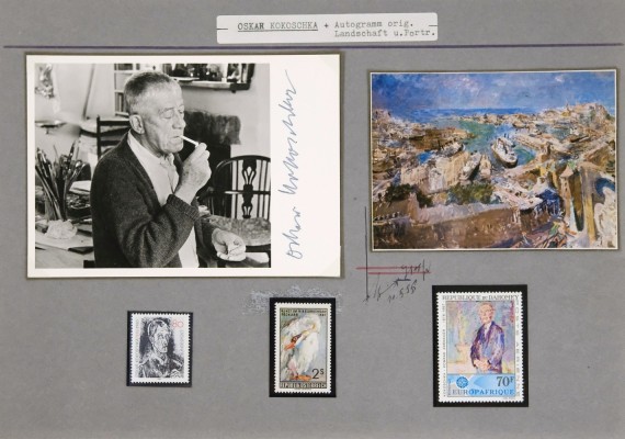 Oskar Kokoschka, Autogrammkarte [1]