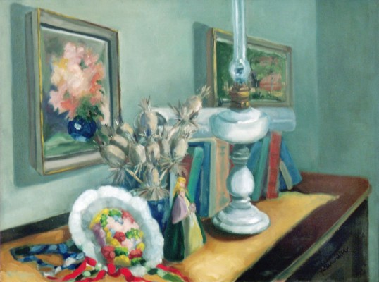 Conrad Felixmüller, Stillleben mit Porzellanfigur [1]