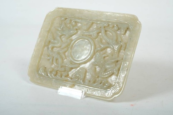 JADE Pinseltopfhalter, China, 16,5x12,5 cm