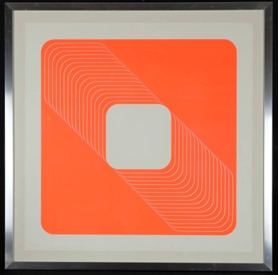 LENK, Thomas (1933-2014), Komposition (1971), Farbserigraphie auf Karton, 67/100, unten rechts signiert und datiert 