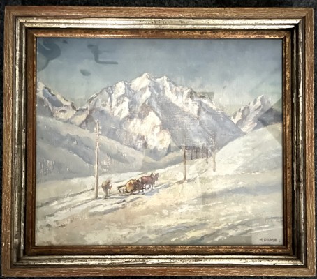 Dame, Hedwig (1878-1968) Winterlandschaft, Öl auf Leinwand.
