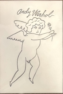 Warhol, Andy (1928-1987) Engelsglückwünsche, Zeichnung.