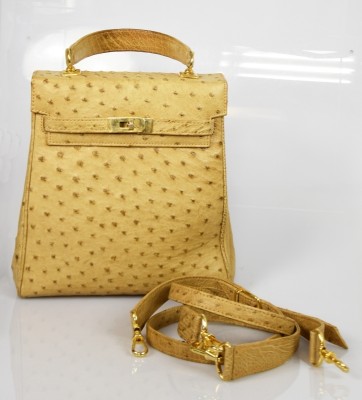 KLEINE HANDTASCHE Straußenleder KLEINE HANDTASCHE Straußenleder