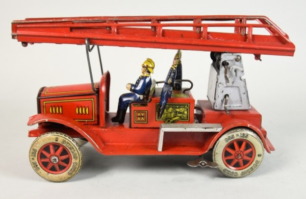 BLECHSPIELZEUG Feuerwehr Leiterwagen BLECHSPIELZEUG Feuerwehr Leiterwagen