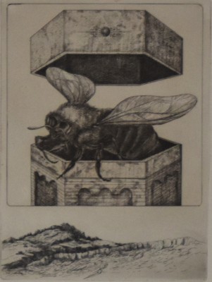 Hentschel, Claus D. (1937-2012) Fliege, Radierung, 1978.