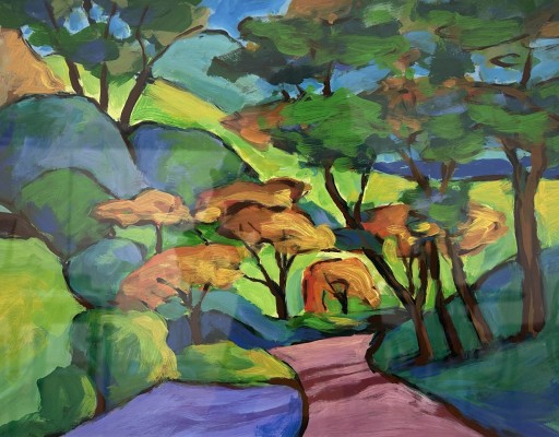 Steinhauser, Erwin (1939-2023) Bäume, Acryl auf Papier.