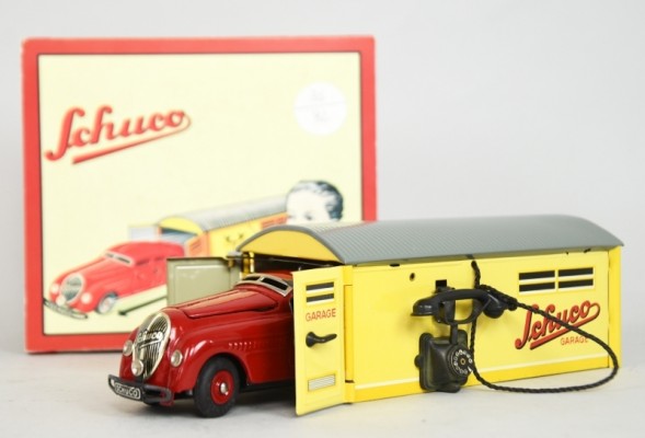 BLECHSPIELZEUG Schuco-Garage mit Kommando-Auto BLECHSPIELZEUG Schuco-Garage mit Kommando-Auto