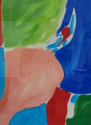Steinhauser, Erwin (1939-2023) Abstrakte Komposition, Acryl / Mischtechnik auf Papier.