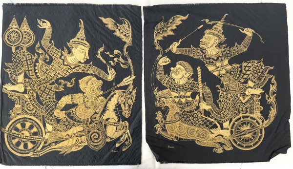 Chana, zwei asiatische Tücher.