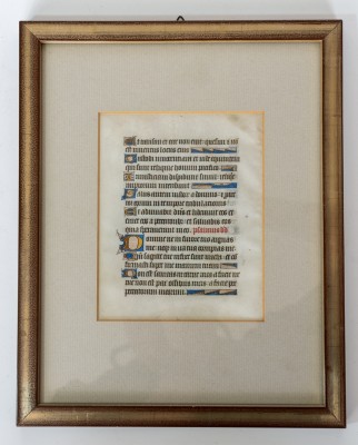 Stundenbuchblatt, teilweise mit Blattgold versehen, um 1480.