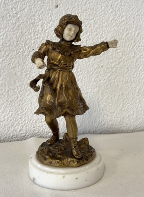 Ruffoni, Oscar (1874-1946) Tanzendes Mädchen, Bronze.