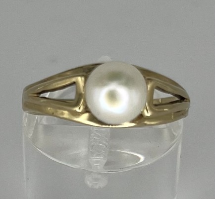 Perl-Ring, Gelbgold 333 vergoldet.