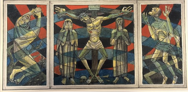 Biehler, Sepp (1907-1973) Triptychon, 1971, Mischtechnik.