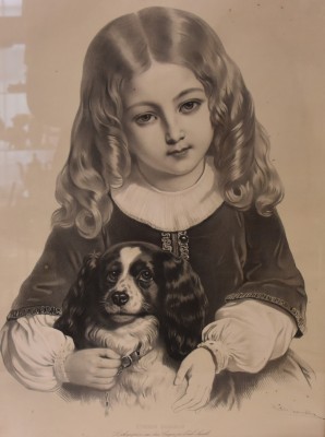 Lassalle, Émile (1813-1871) Kinderportrait, Stahlstich.