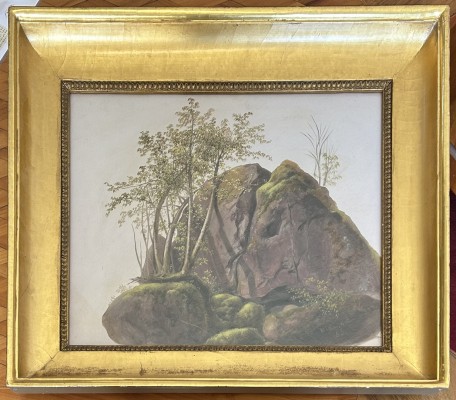 Hoffmann, Jakob (1815-1884) Felsen, Aquarell auf Papier, 1853.