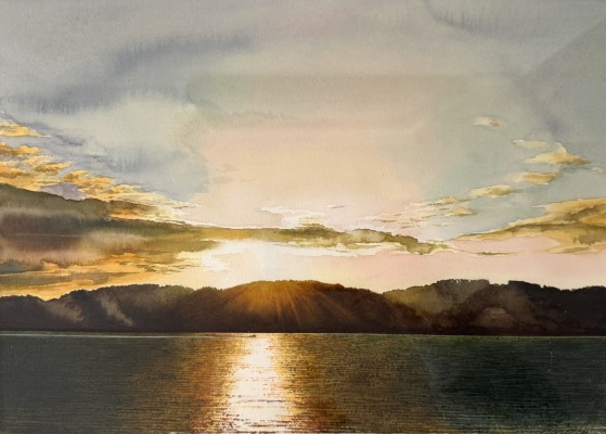 Karassioff, Valery (geboren 1939) Sonnenaufgang, 2000, Aquarell.