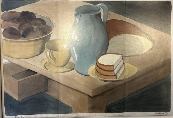 Reinbold, Anton (1881-1961) zugeschrieben Drei Stillleben, Aquarelle, 1938/1939.