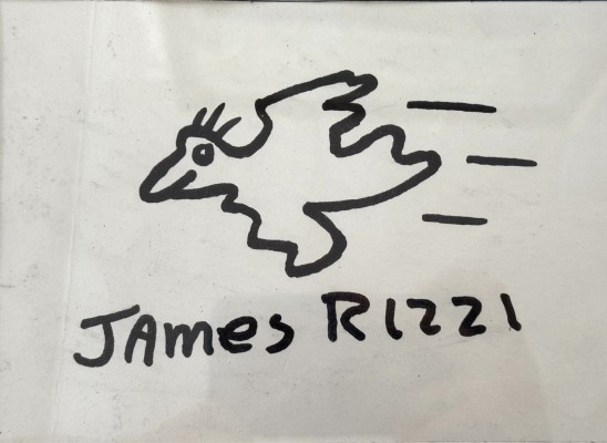 Rizzi, James (1950-2011) Vogel, Marker-Zeichnung.