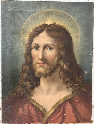 Coërs, M. (frühes 20. Jahrhundert) Christus, Öl auf Leinwand, 1918.