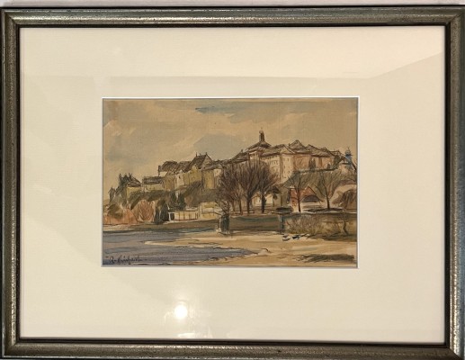 Einhart, Karl (1884-1967) Überlingen, Mischtechnik, 1937.