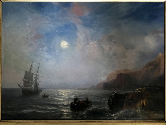 Gudin, Jean Antoine Théodore (1802-1880) Möwenjagd an der bretonischen Küste, 1867, Öl auf Holz.