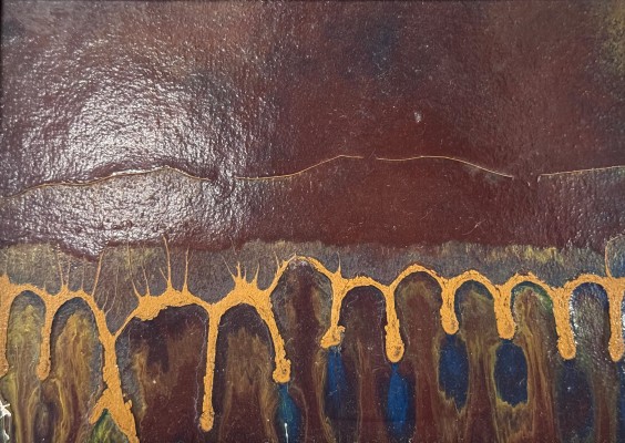 Toth, Dr. Josef (geboren1944) Marslandschaft, Öl auf Karton.