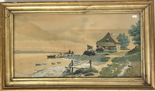 Weingarth (20. Jahrhundert) Haus am See, Mischtechnik.