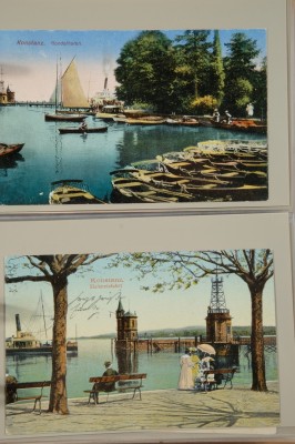 218 Postkarten Konstanz, Sammelschwerpunkt 'Spruchkarten, Gedichte, vieles zum Schmunzeln', Jahrhundertwende.