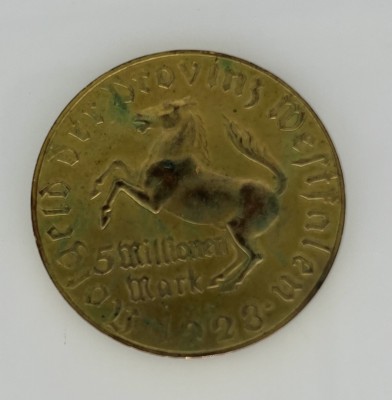 Notgeld der Provinz Westfalen, 5 Millionen Mark, 1923.