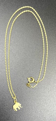 Goldkette mit Elefantenanhänger, 585/750 Gelbgold. Feine Goldkette aus 585 Gelbgold, und ein feiner Goldelefant aus 750 Gelbgold. Schönes Geschenk für Elefantenliebhaber.