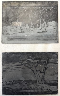 Baretti, Robert (1915-2012) Zwei Radierplatten.