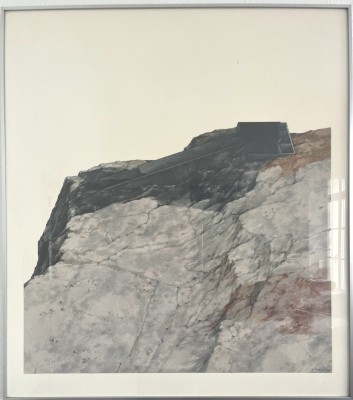 Tuma, Peter (1938 geboren) Bergrampe, 1978, Radierung. Eine andere Sicht auf die Bergrampe als beim vorigen Bild zu sehen war. Daher passt dieses Los perfekt zu Los 391.