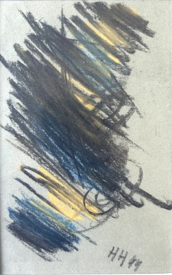 Anonym (20./21. Jahrhundert) Abstrakte Zeichnung, 1999, Ölkreide.