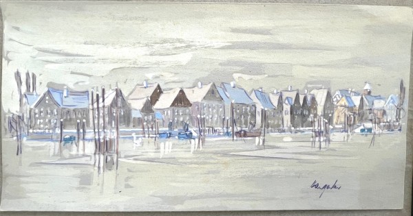 Hangarter, Walter (1929-1995) Konvolut von sechs Werken, Mischtechnik auf Malkarton.