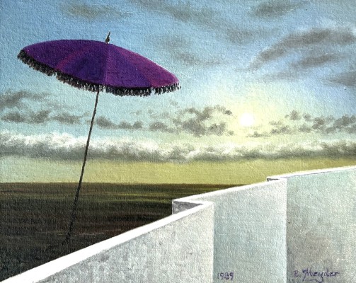 Heyder, Roland (geboren 1956) Sonnenschirm, 1989, Öl auf Platte.