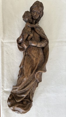 Madonna mit Kind, 20. Jahrhundert, Holz.