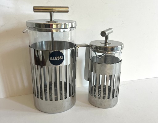 Alessi French Press, Kaffeemaschine, zwei Stück.
