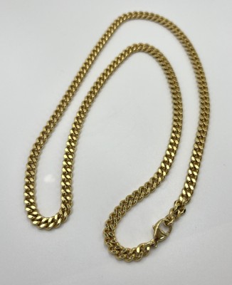 Panzerkette, 585 Gelbgold. Schlichte Kette.