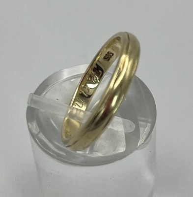 Ehering, 585 Gelbgold, mit Gravur 