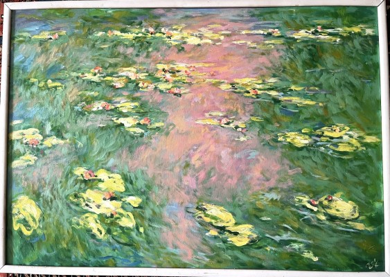 Steinhauser, Erwin (1939-2023) Seerosenteich, Öl auf Leinwand.