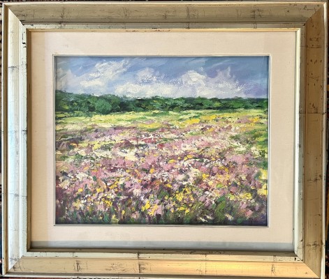 Steinhauser, Erwin (1939-2023) Blumenwiese, Öl auf Platte.