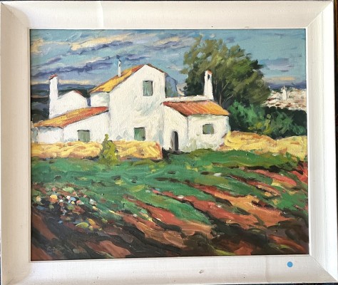 Steinhauser, Erwin (1939-2023) Italienisches Landhaus, Öl auf Leinwand.