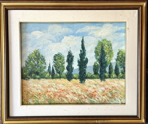 Steinhauser, Erwin (1939-2023) stürmische Landschaft, Öl auf Platte.