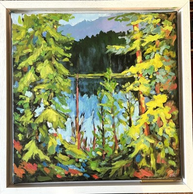 Steinhauser, Erwin (1939-2023) Bergsee, Öl auf Leinwand.