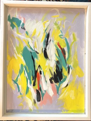 Steinhauser, Erwin (1939-2023) Farbexplosion, Öl auf Platte.