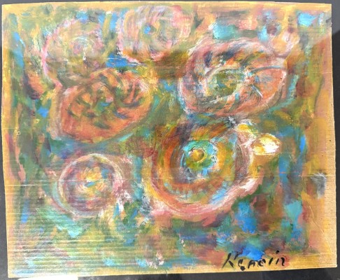Renoir (20. Jahrhundert) Gefälligkeitszeichnung, Mischtechnik auf Karton.