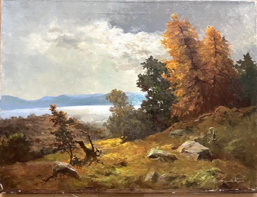 Sonnleitner, Rudolf (1924-1995) Abendstimmung am Bodensee, Öl auf Leinwand.