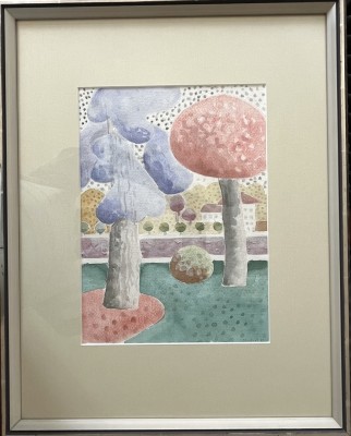 Stuckert, Rudolf (1912-2003) Pilz Wald, 1987, Aquarell.