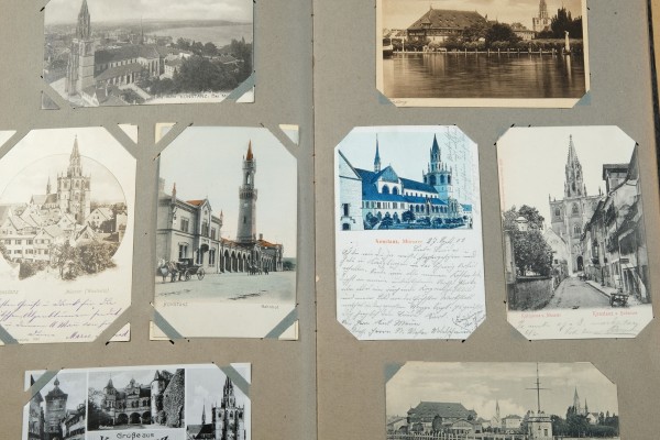 159 Postkarten Konstanz, Sammelschwerpunkt 'Stadt- und Uferansichten sowie Hotels, Fernsicht auf den See', ab 1900 aufwärts