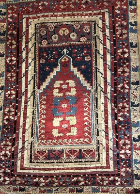 Mudjur-Teppich aus Anatolien, Gebetsteppich.